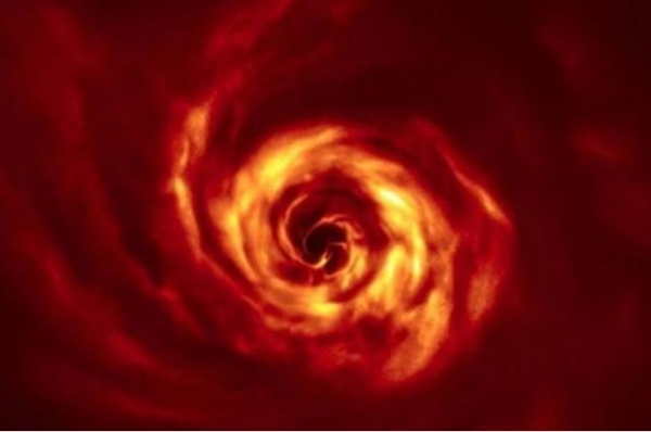 距地520光年，一团火焰从漩涡中出现，天文学家：这场景第一次见