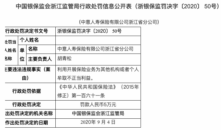 利益|利用开展业务牟取不正当利益 三家保险公司被罚