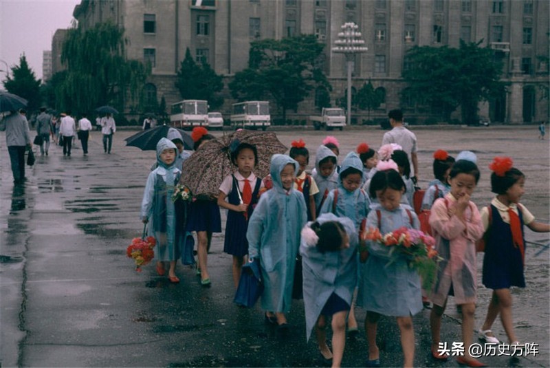 #老照片#1978年朝鲜平壤中小学生学习生活老照片