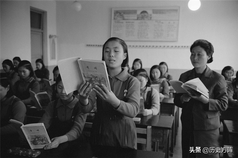 #老照片#1978年朝鲜平壤中小学生学习生活老照片