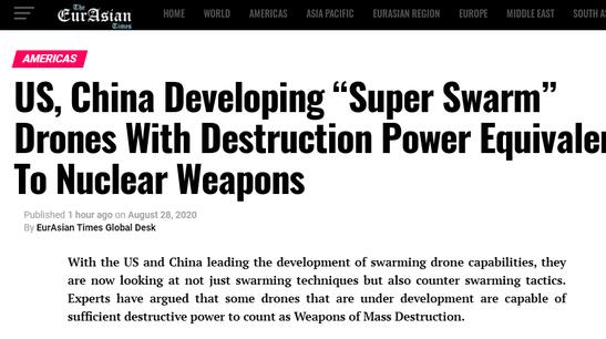 无人机|外媒：美军研发新装备破坏力堪比核武器 中国已经有了！